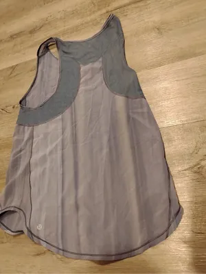 lululemon athletica Lavender Sheer Striped Racerback Tank thumbnail 2