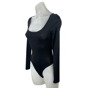 Princess Polly Ellery Women's Scoop Neck Long Sleeve Seamless Bodysuit Top Sz 2 thumbnail 2
