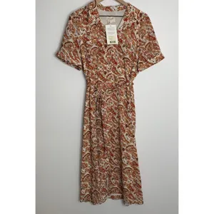 Sezane Adele Button Front Midi Dress in Paisley Riviera Womens New Size 42 thumbnail 2