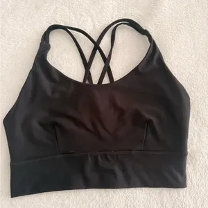 Athletic Works Black Sports Bra with Crossback Straps thumbnail 1