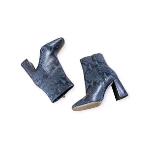 Sam Edelman Womens CODIE leather Navy Ankle Boots Shoes 6.5M snake print thumbnail 3