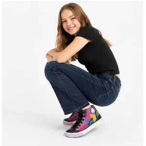 Disney Womens Sneakers Size 8 Black Purple Nightmare Before Christmas High Top thumbnail 4