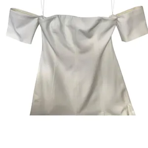 Cinq à Sept Mckenna Off the Shoulder Mini Dress White Size 10‎ Pleated Hem Crepe thumbnail 3