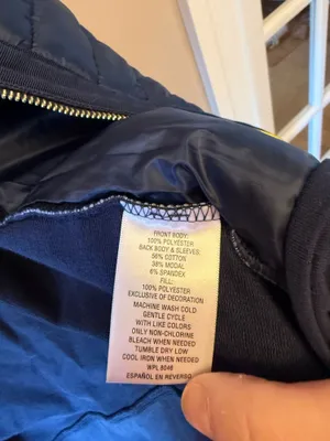 Charter Club Quilted Jacket in navy blue XS thumbnail 4