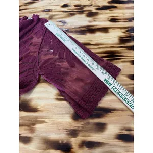 Everleigh Size M Burgundy Red Lace Open Front Duster Bohemian Peasant Formal‎ thumbnail 6
