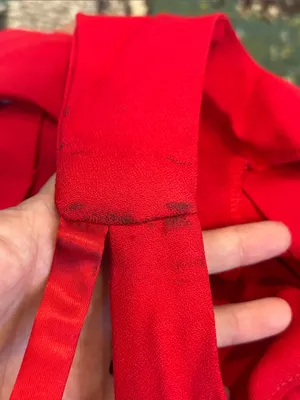 Vintage 80s Solid Red Fitted Full Length Cut Out Formal Dress Size 6 thumbnail 13