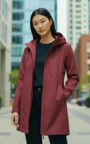 Lululemon Rain Rebel Jacket Waterproof Utility Jacket Red Merlot Size 6 Small thumbnail 1