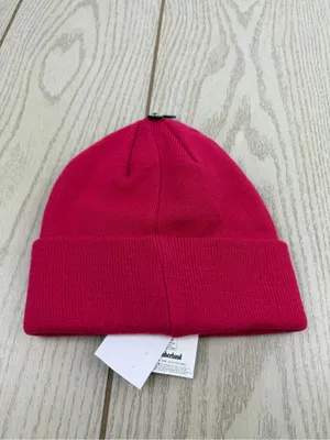 Timberland Women’s Logo Front Patch Beanie Hat O/S Pink/Magenta $30 thumbnail 2