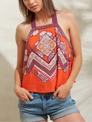 FREE PEOPLE Cool Cabana Embroidered Top thumbnail 1
