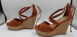 UGG Chestnut Suede Espadrille Wedge Sandals thumbnail 2