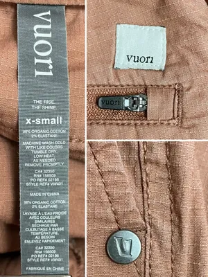 Vuori Ripstop Jogger Pants Women’s XS Stoneware Clay Organic Cotton Cargo VW401 thumbnail 7