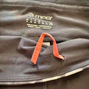 MPG Sport | Women's Black Gray Athletic‎ Workout Athleisure Biker Shorts, Size M thumbnail 3