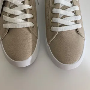 Women's Platform Sneakers Size 7 Beige Faux Leather Lace Up Comfort In Every Ste thumbnail 3