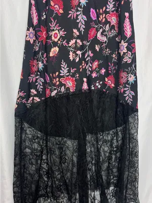 Y2K Lace Floral Maxi Dress Dark Romance Small WhimsyGoth Fairy Grunge NWOT thumbnail 4