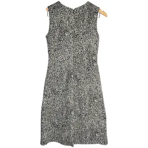Lands End Sleeveless‎ Ponte Pencil Dress Black White Patterned Career Casual 2 thumbnail 2
