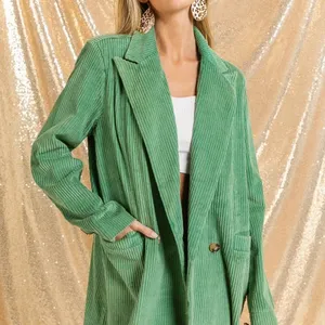 BiBi Vintage Washed Peak Lapel Double Breasted‎ Blazer thumbnail 3