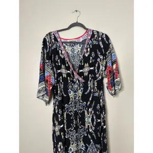 Flying Tomato Maxi Dress Large Kimono Sleeves‎ Boho Empire Waist Colorful Hippie thumbnail 2