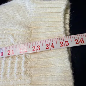 Vintage Colin St. Marx Cream Cable Knit Sweater Fisherman Large Womens thumbnail 7