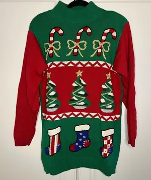 Vintage 1980s Knit Christmas Sweater thumbnail 1