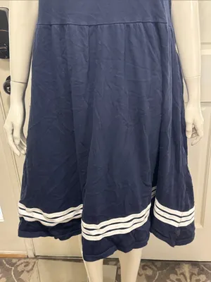 Ralph Lauren Jeans Co.Nautical Sleeveless Casual Flared dress Size Large A3 thumbnail 3