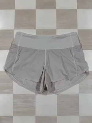 lululemon speed up short white 4” long updated fit 4 W7AVLT thumbnail 5