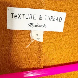 Madewell Textured & Thread Terracotta Burnt Orange Wrap Dress Sz M thumbnail 3