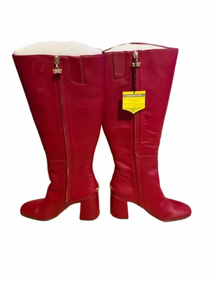 BNWT Circus NY Women’s Red Knee-High Leather Boots thumbnail 6