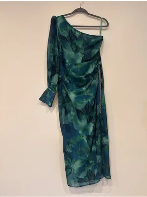 Runaway The Label Calista Green Midi Dress Size 12 NWT thumbnail 6