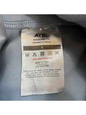 AYBL High Waisted Biker Shorts Gray Blue Womens Small Activewear Gym Compression thumbnail 5
