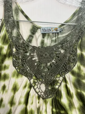 Unity World Wear Green Tie-Dye Sleeveless Top thumbnail 2