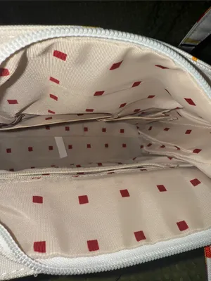 kate spade Yellow, Orange & Red Striped Canvas Tote NWOT thumbnail 6