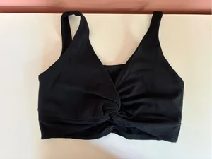 Free People Black Sports Bra with Center Crystal Detail thumbnail 2