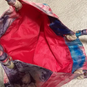 Pink, Purple, and Blue Tie Dye Tote thumbnail 3