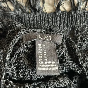 Forever 21 Black fringe tank top thumbnail 3
