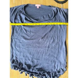 Lilly‎ Pulitzer Navy Blue Tassel Hem Sweater XS Cotton Lightweight Knit preppy thumbnail 7