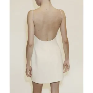 Zara White Cream Mini Dress Open Back Bachelorette Bridal Wedding Party thumbnail 8