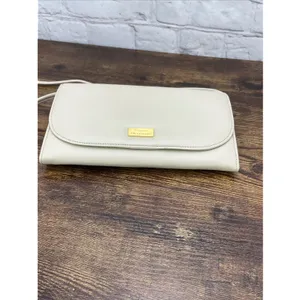 Stone Mountain‎ Cream Crossbody Wallet/Purse Gold Hardware With Check Book thumbnail 3