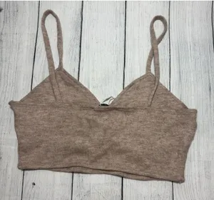 Zara Bustier Crop Top Cami Womens Size Small Light Pink Strappy Babydoll Fairy thumbnail 1