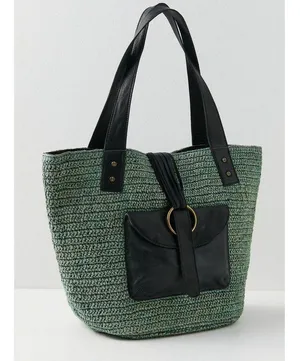 NWT Free People En Riva Raffia Tote One Size $168 thumbnail 4