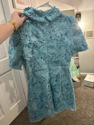 boutique floral lace mini dress thumbnail 4