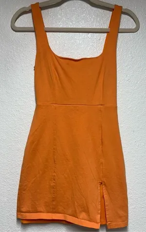 Showpo Orange Slit Mini Sundress thumbnail 1