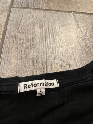 Reformation Black Short-Sleeve Crew Tee thumbnail 2