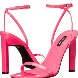 Nine West Hotz3 Neon Pink Stilettos Strappy Dress Heels 5.5 thumbnail 1