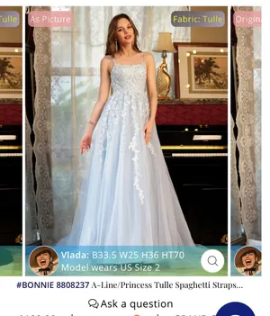 Levetir blue tulle and lace dress sz.S thumbnail 3