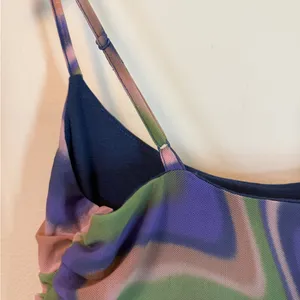Urban Outfitters Cropped Camisole Tank Pink Purple Green Marble Effect Medium thumbnail 4