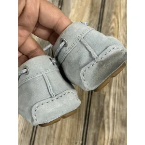 SAM EDELMAN Light Blue Leather Moccasins With Tassels SZ 8.5 thumbnail 6