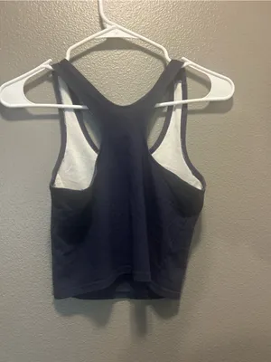 University Cheer Air Force Athletic Crop Tank Top Navy Practice Flawed thumbnail 2