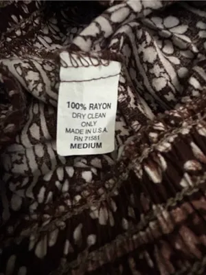 Women’s Boho Floral Printed Brown & White Maxi Skirt MD thumbnail 7
