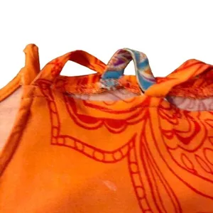 Melissa Paige Blouse Womens L Used Orange Blue thumbnail 10