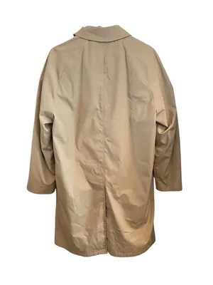 Vintage Adams Row Tan Trench Coat Brown Faux Fur zip-in lining Old money Classic thumbnail 12